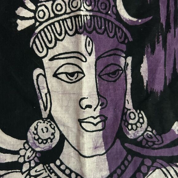 Purple and Black Shiva Wall Hanging Batik - Picture 10 of 16